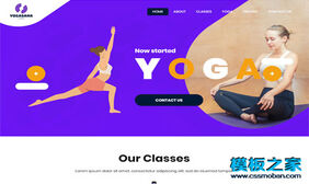 漂亮yoga瑜伽私教课程培训网站模板