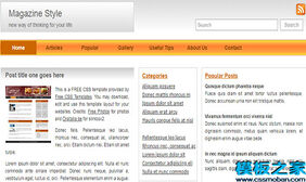 mag orange橙色新思维方式多栏网站模板