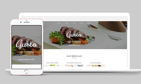 美食西餐厅引导页bootstrap单页网站模板