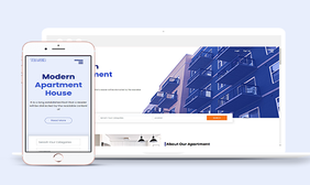 蓝色简洁房地产开发租赁销售企业网站模板