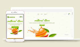 清新绿色水果生鲜超市网上商城网站模板